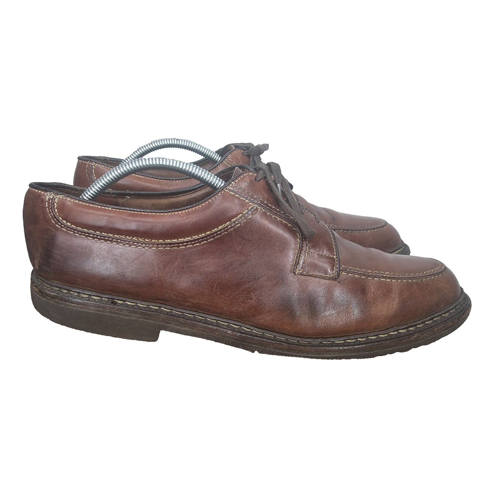 Allen Edmonds Wilbert Oxford Shoes Mens 13 Brown Leather Split Toe Derby Comfort